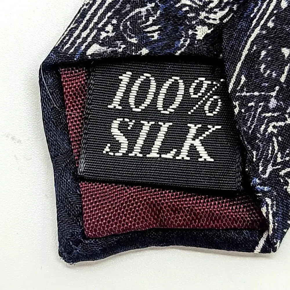 Oscar de la Renta Navy Blue Silk Tie